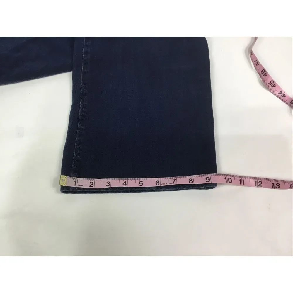 IZOD Just Right Bootcut Jeans women Size 14 stretch Blue‎ med rise embroidered
